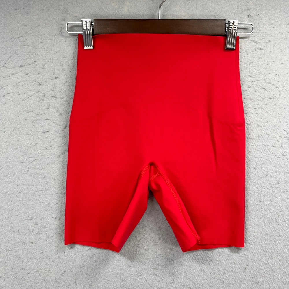 Spanx Thinstincts 2.0 Mid-Thigh Short Women XS Red High Waist Shapewear Slimming